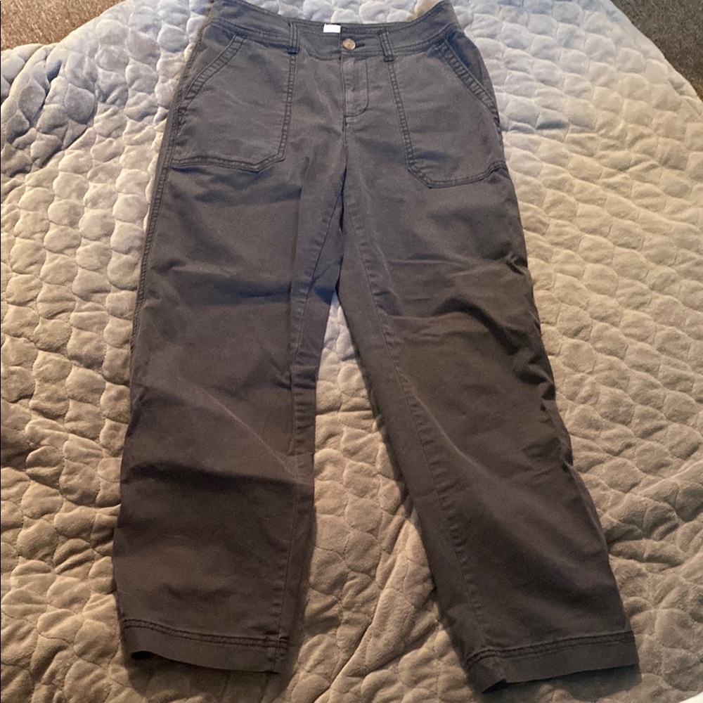 Women’s GAP charcoal Gray Casual Pants size 2 Girlfriend Khaki